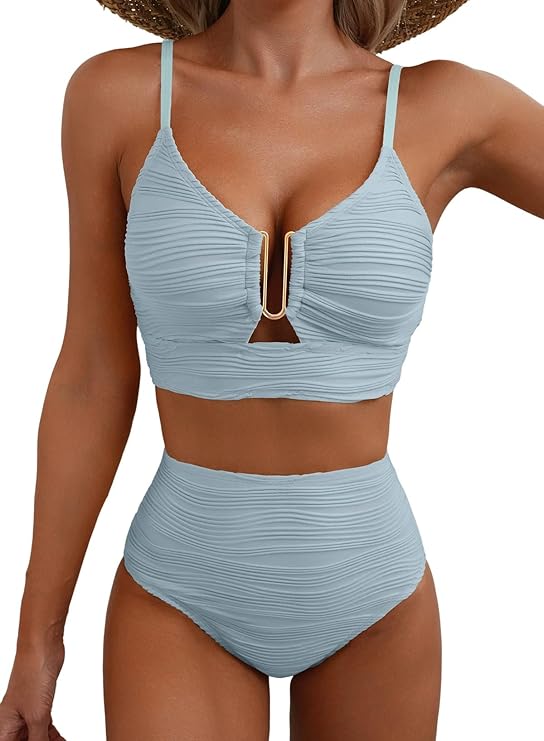 NOUVEAU RICHE Luma | Eleganter Bikini für ein selbstbewusstes Sommergefühl Hellblau