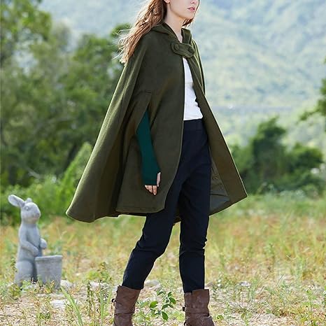 NOUVEAU RICHE Frauen Vintage Kapuzenmantel Kurz Events Stilvoll Anlässe