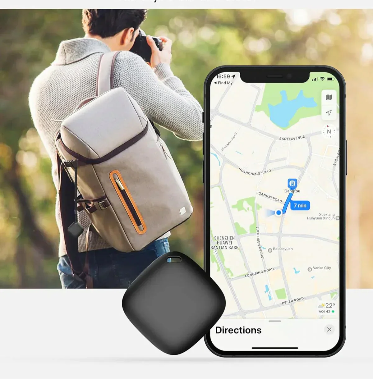 NOUVEAU RICHE PetTrack – Kompakter GPS-Tracker für Haustiere, Kinder & Wertsachen