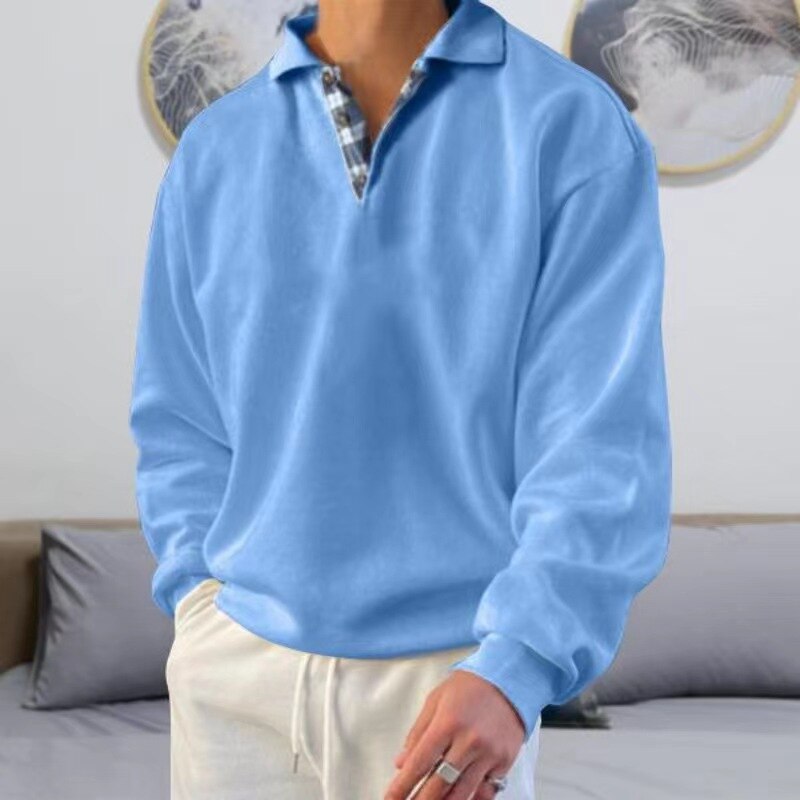 NOUVEAU RICHE Herren Pullover Sommergarderobe Komfort Stil Vielseitig Hellblau