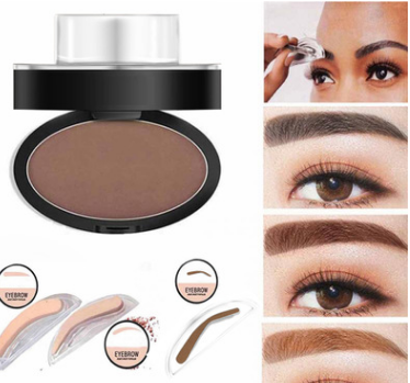 NOUVEAU RICHE Augenbrauen-Stempelset mit Puder – Wasserfester Brow Stamp, natürliches Finish, 3 Formen, Grau oder Hellbraun