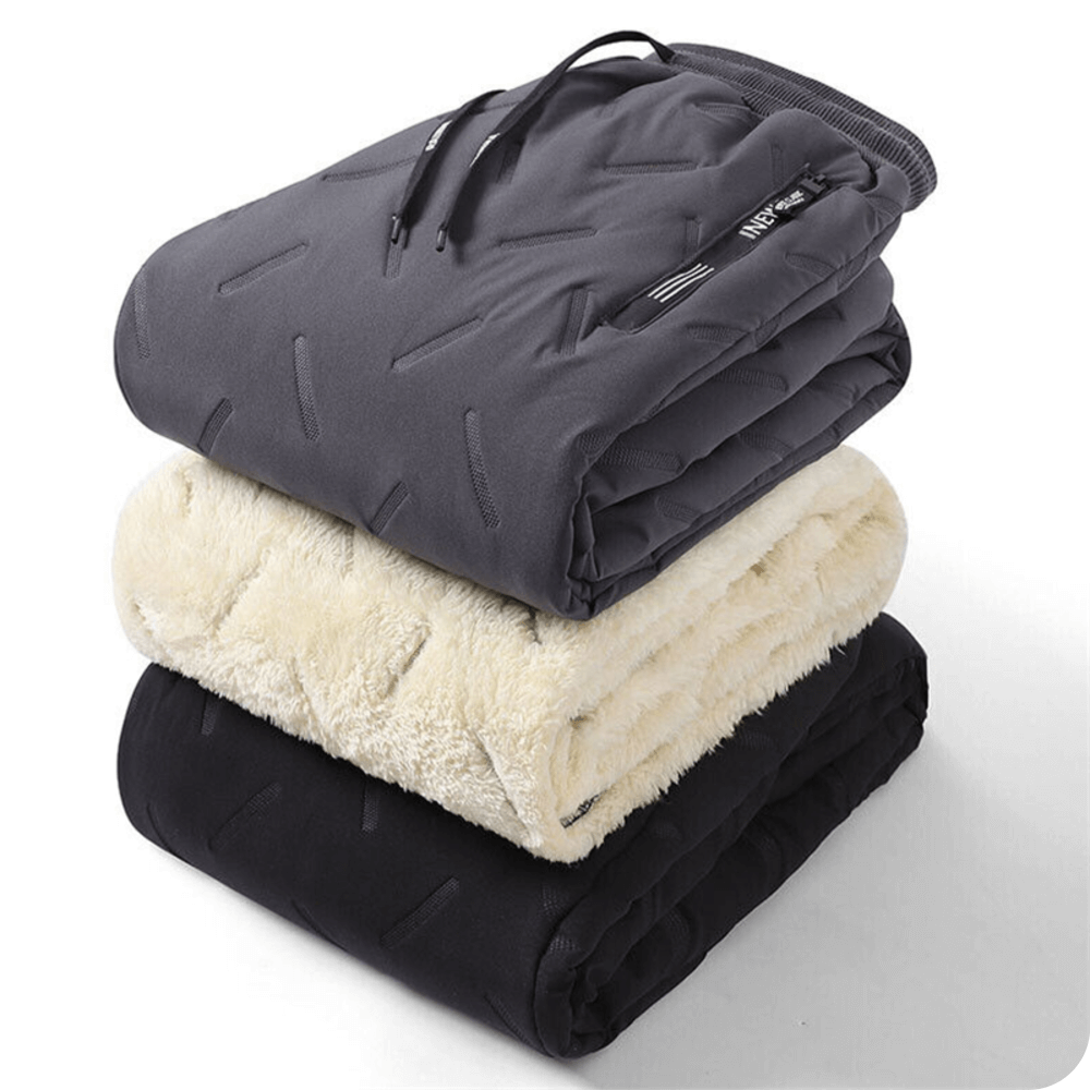 NOUVEAU RICHE Ranches | Winterfütterte Fleecehose mit Elastischem Bund – Warm und Bequem