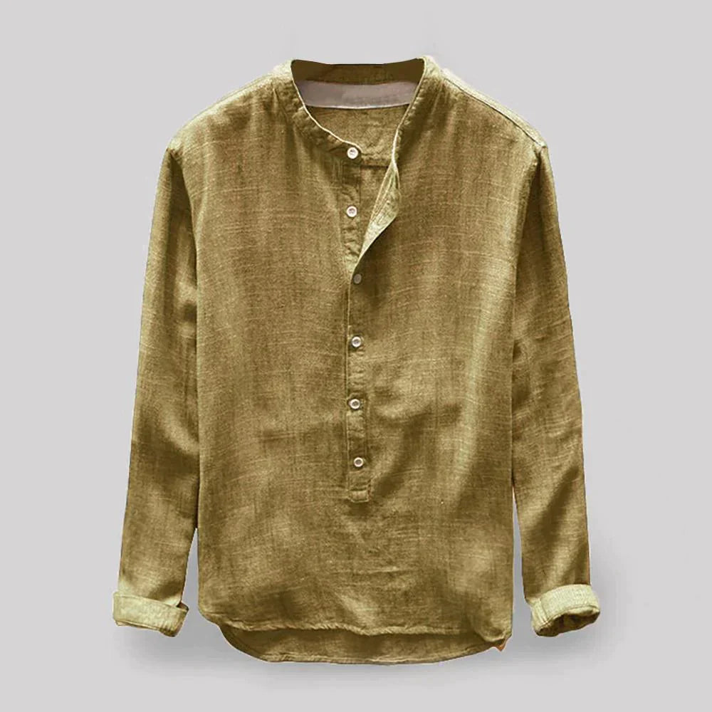 NOUVEAU RICHE Gavi - Klassische Oxford Herrenbluse Gelb