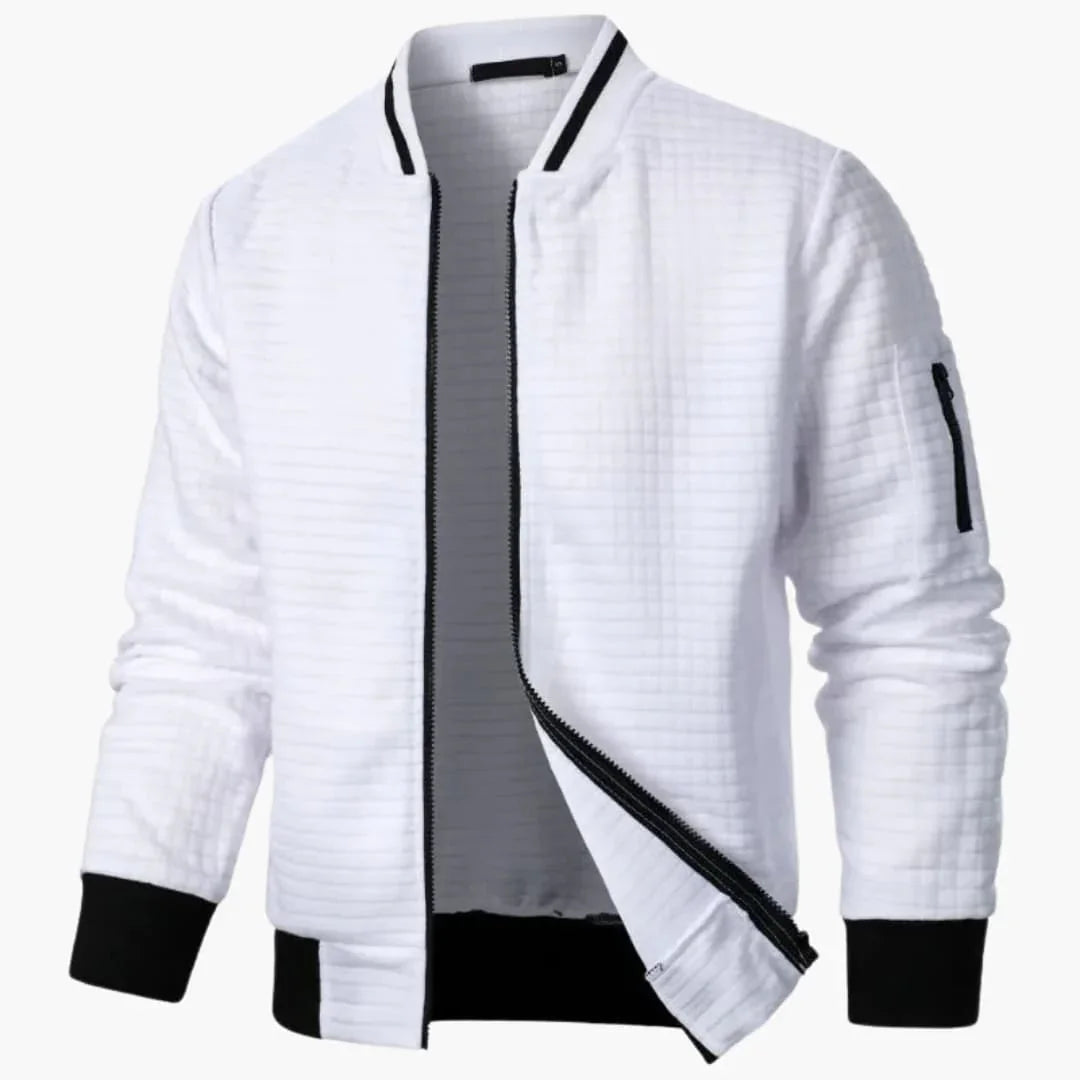 NOUVEAU RICHE Gepolsterte Herren Winterjacke Mit Wattierter Füllung Weiß