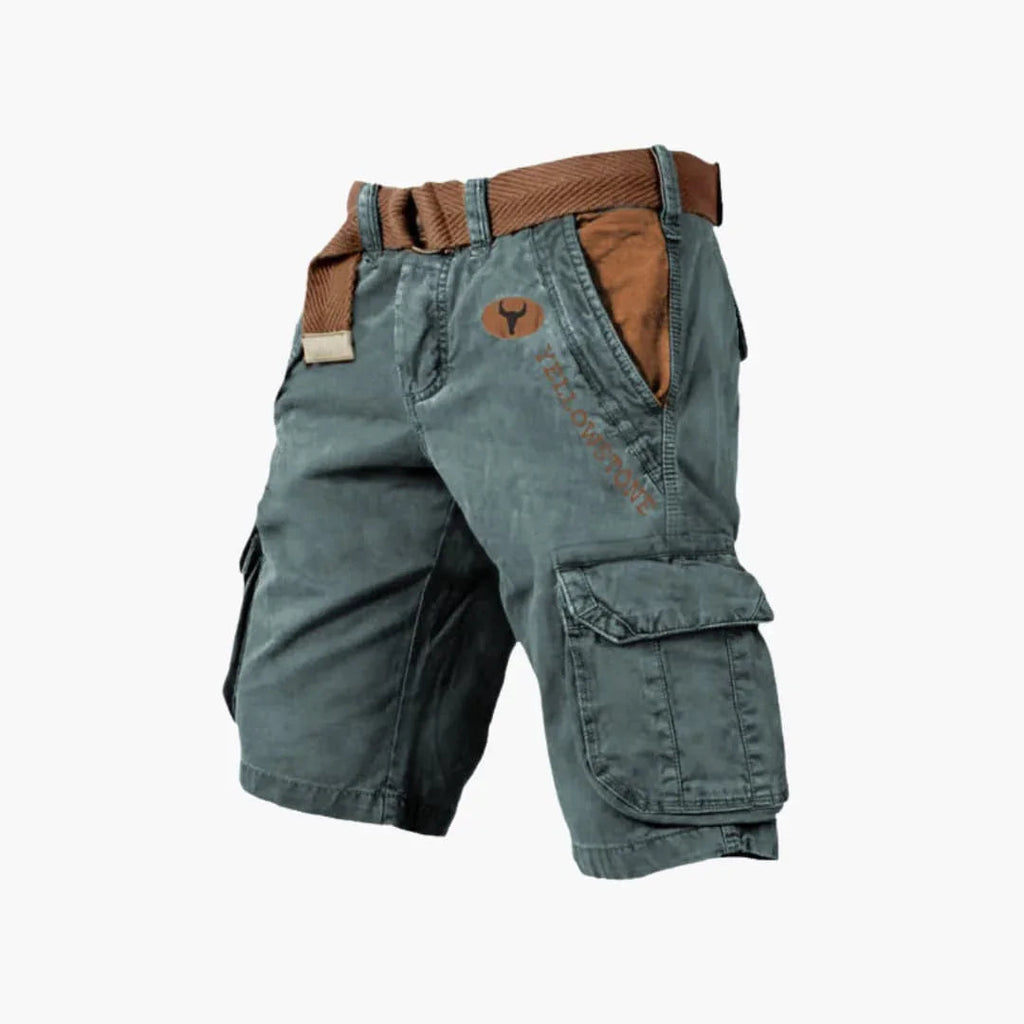 NOUVEAU RICHE Cargo Shorts Herren Mit Funktionstaschen Und Viel Stauraum Dunkelgrün