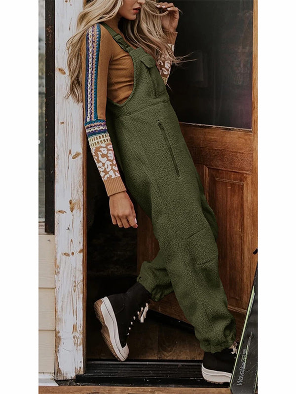 NOUVEAU RICHE Damen Fleece Thermo Overall mit Reißverschlusstaschen