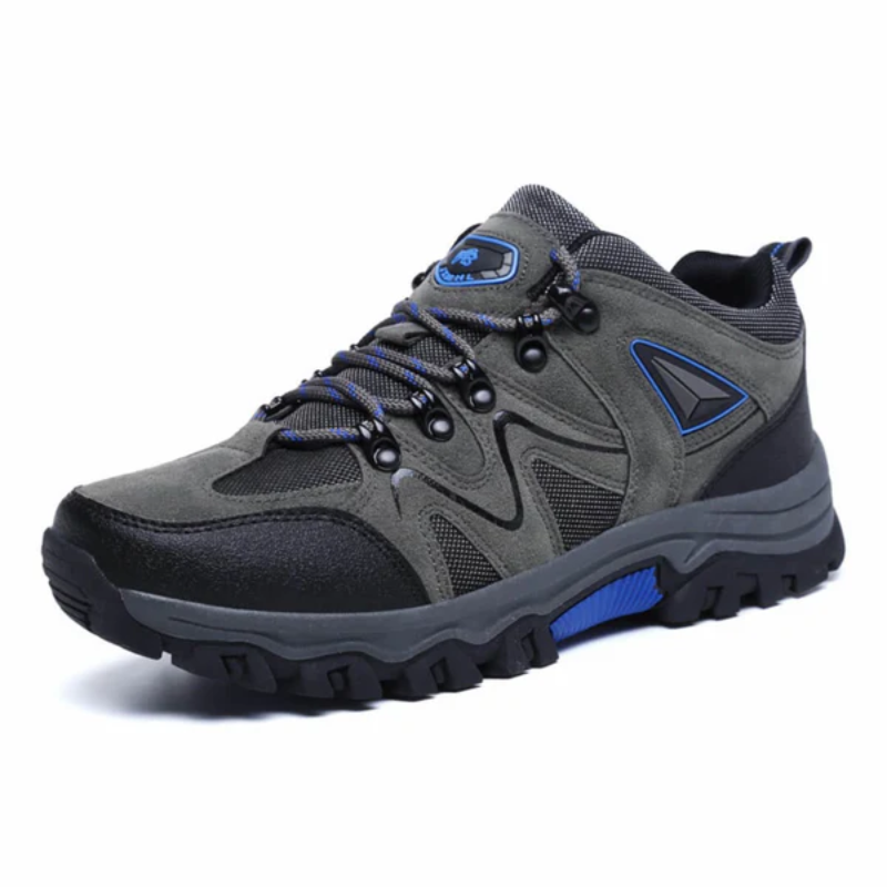 NOUVEAU RICHE Herren Wander Schuhe Schnüren Outdoor Im Freien Abenteuer Grau