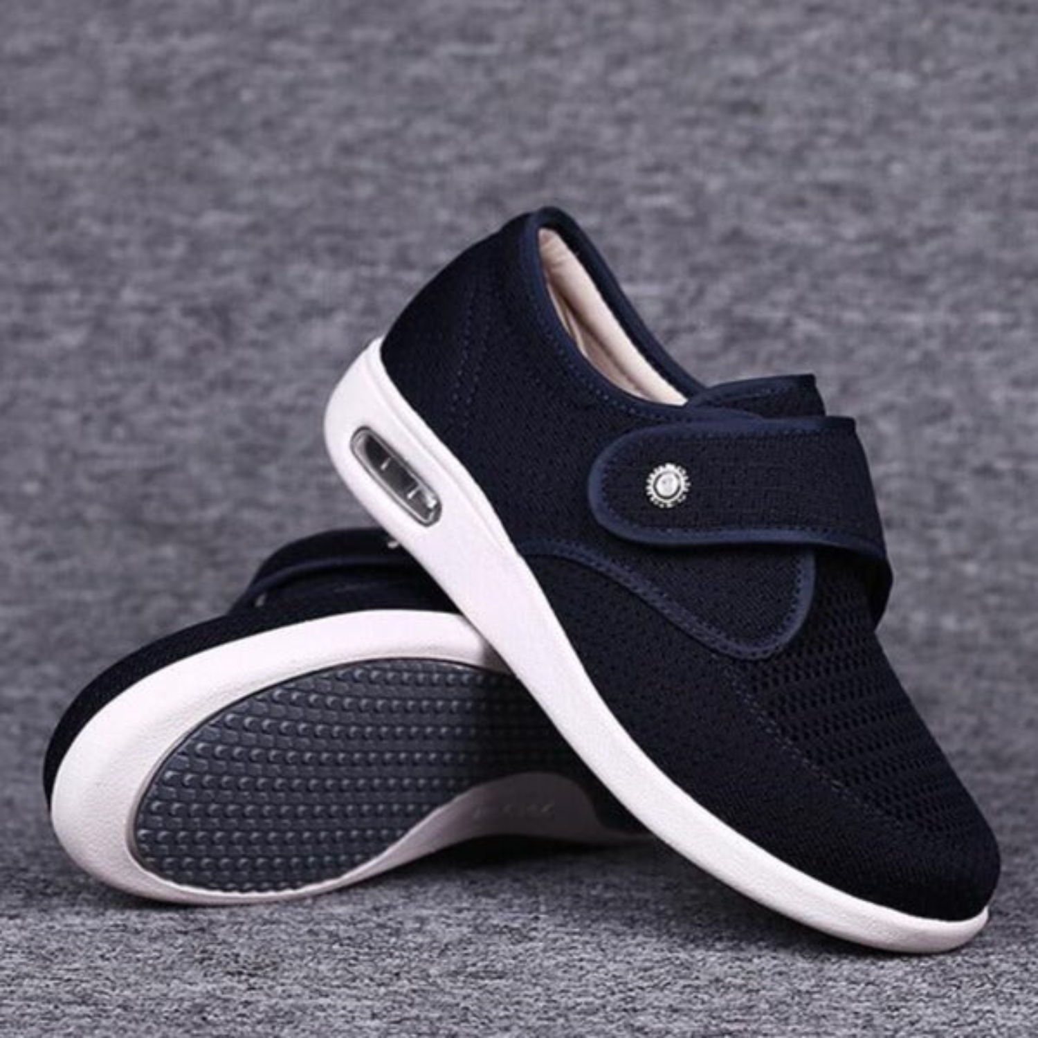 NOUVEAU RICHE Zahara | Trendy Breite Diabetische Schuhe Blau