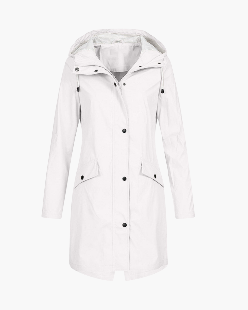 NOUVEAU RICHE Langer Regenmantel Parka mit wasserabweisender Beschichtung Weiß