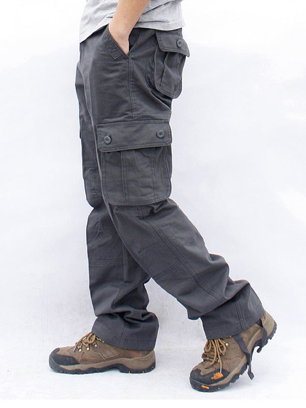 NOUVEAU RICHE Herren Freizeit Cargo-Hose Mit 6 Taschen Für Outdoor Aktivitäten Und Alltag Nutzung Dunkelgrau
