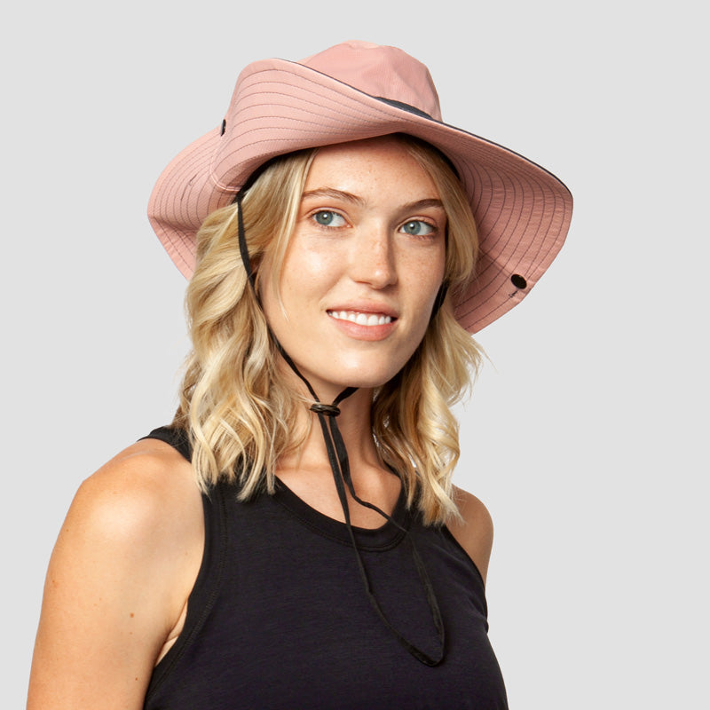 NOUVEAU RICHE Sonnenhut Damen UV Schutz Faltbar Leicht Stilvoll Kompakt Rosa