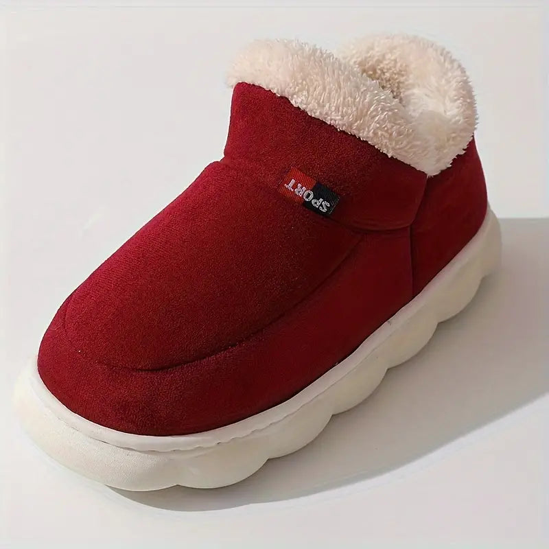 NOUVEAU RICHE Unisex-Hausschuhen Winter Wärme Komfort Stilvoll Bequem Bordeaux