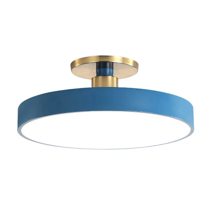 NOUVEAU RICHE LED-Deckenleuchte im nordischen Stil – Runde Deckenlampe für Schlafzimmer & Kinderzimmer, 30, 40 oder 49 cm, 6 Farben – NordicaGlow Blau