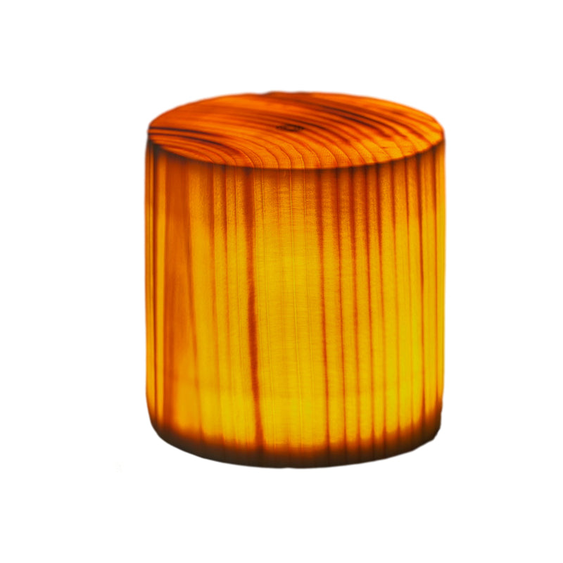 NOUVEAU RICHE Stilvolle LED-Tischlampe – Kabellose Akku Nachttischlampe in Holzoptik, Touch-Dimmbar, 3 Formen – WoodGlow