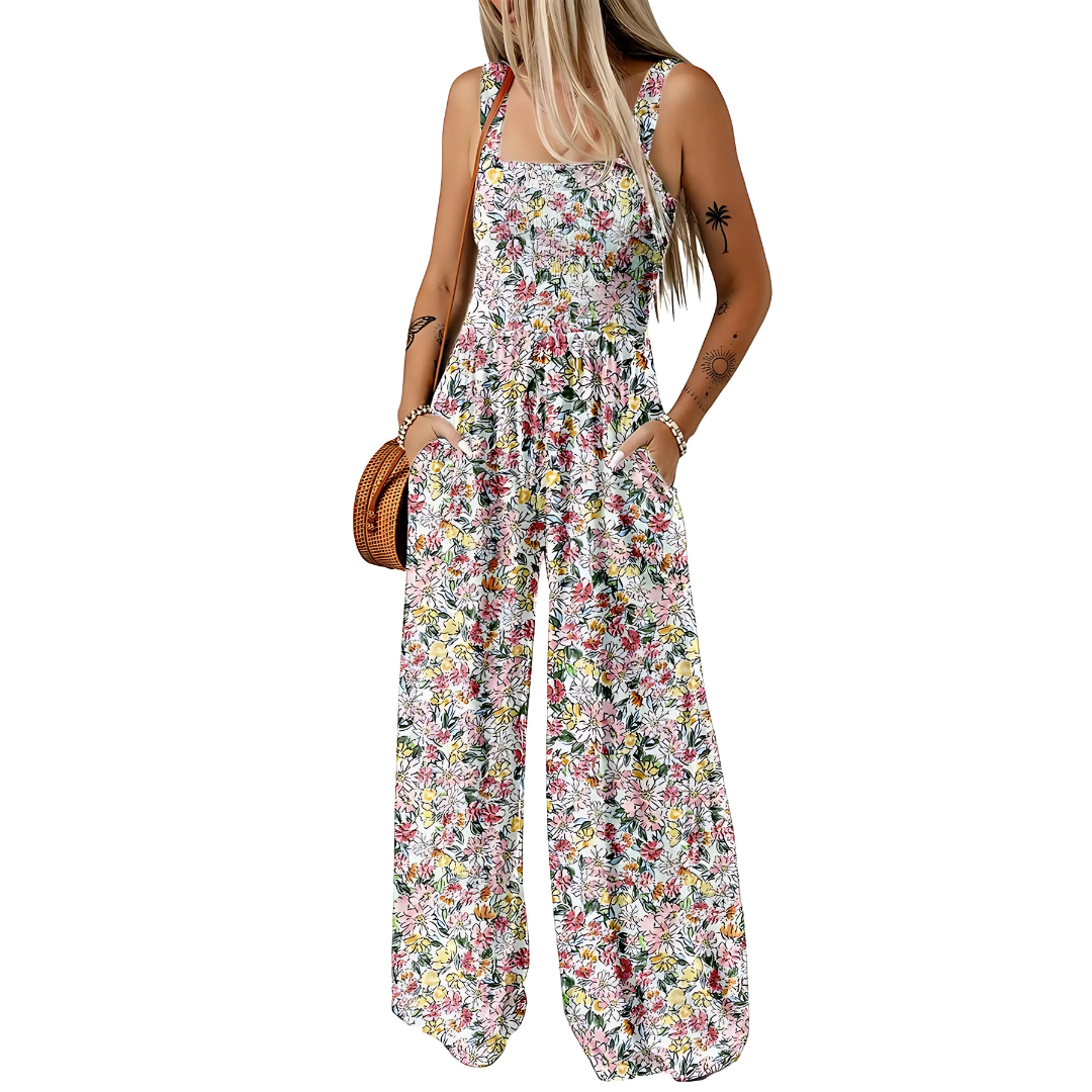 NOUVEAU RICHE Druckkombination Floral Boho Mit Gerafftem Oberteil Sand