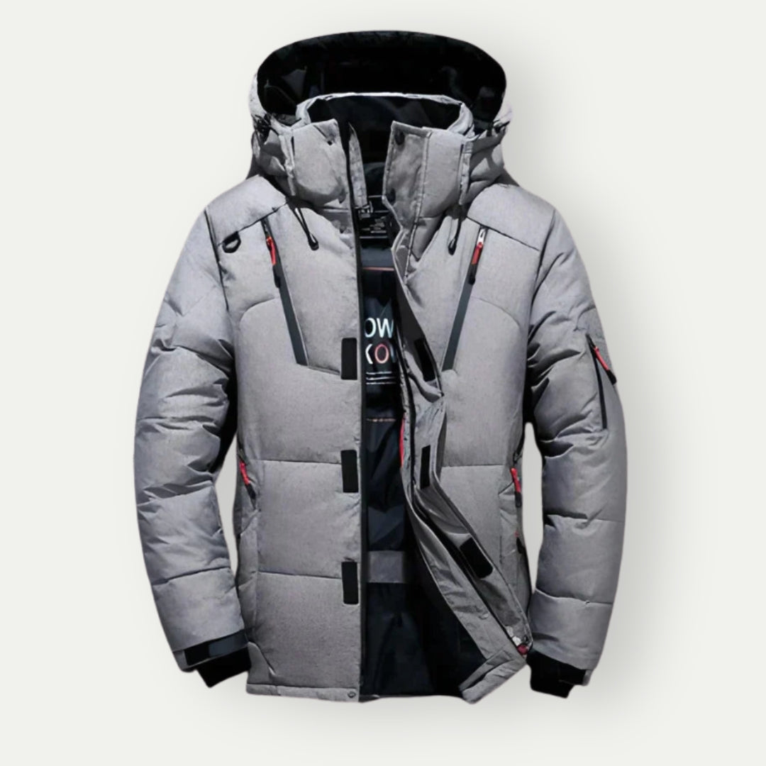 NOUVEAU RICHE Leichte Daunenjacke für Herren mit wasserabweisender Funktion und optimaler Wärmeisolierung Grau