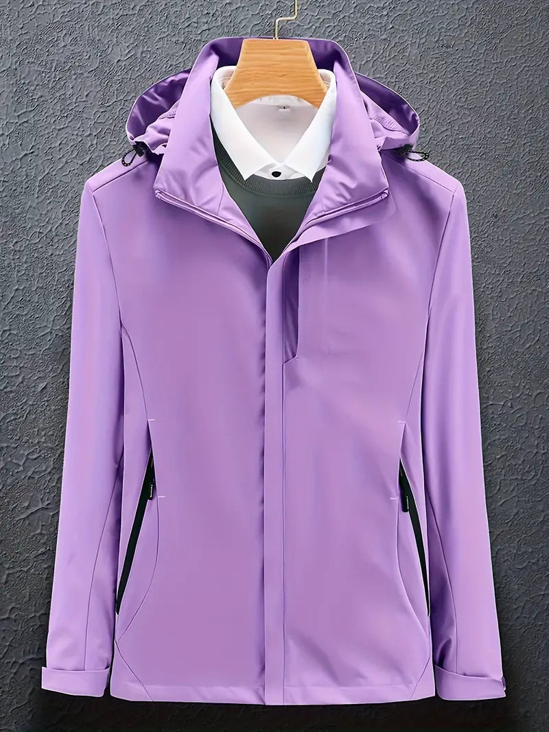 NOUVEAU RICHE Damen Skijacke – Stilvolle Wasserdichte Kapuzenjacke mit Langarm Violett