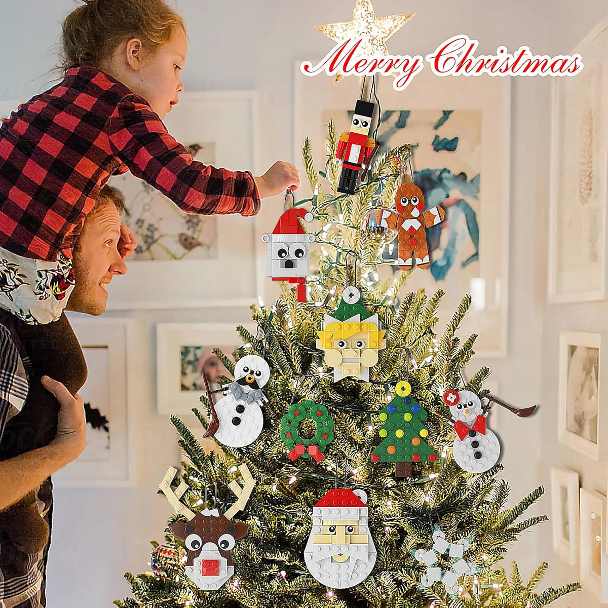 NOUVEAU RICHE Bastel-Bauset für Weihnachtsschmuck – Weihnachtsbasteln für Kinder & Familie, Christbaumschmuck Selber Machen – OrnaCraft