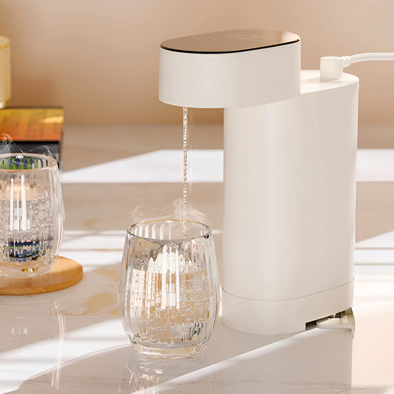 NOUVEAU RICHE Tragbarer Wasserspender mit ultraschneller Erhitzung – Heisswasserspender in 3 Sek., 5 Temperaturstufen, Kindersicherung, Edelstahl