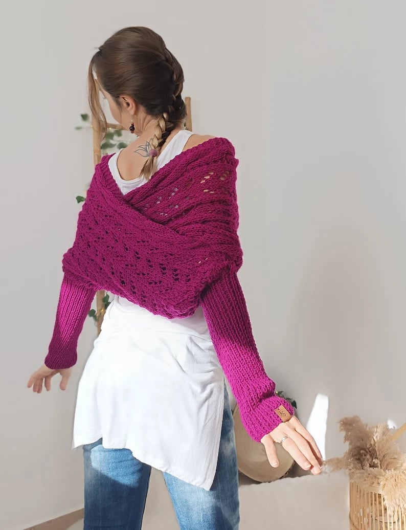 NOUVEAU RICHE Damen Strickschal Bequemer Stil Kuschelige Strickqualität