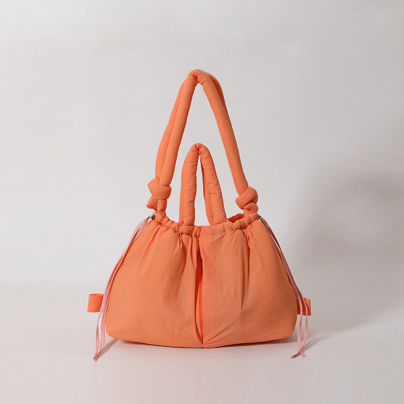 NOUVEAU RICHE Schultertasche Damen Große Alltagstasche Mit Komfortgriffen Orange