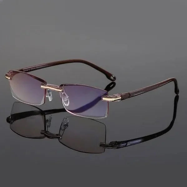 NOUVEAU RICHE Multifokale Lesebrille Für Alltag Und Arbeit Klar Sicht Braun