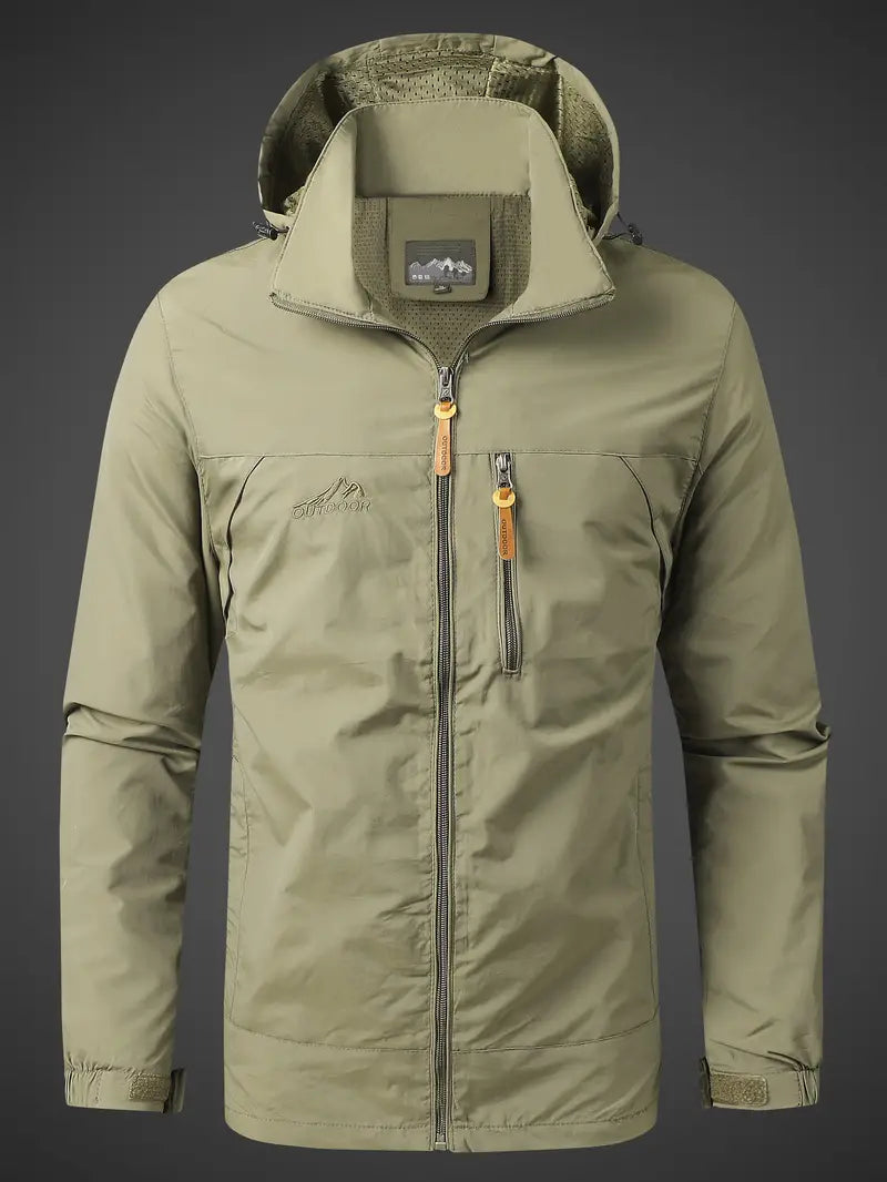 NOUVEAU RICHE Herren Outdoor Jacke Wasserfest Winddicht Atmungsaktiv Khaki