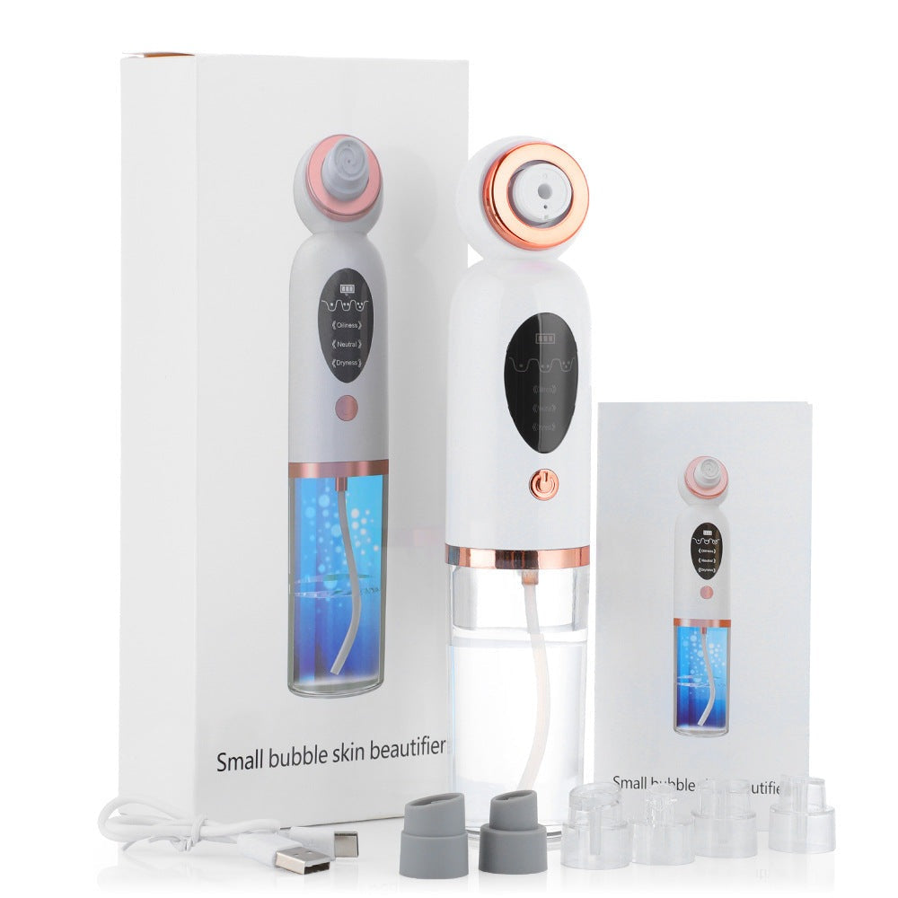 NOUVEAU RICHE Mitesserentferner und Hydrodermabrasion – Porenreiniger mit Vakuum & Hydrafacial Gerät für zu Hause, Wasser & Sauerstoff – HydraGlow