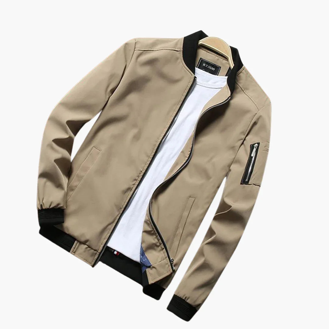 NOUVEAU RICHE Bomberjacke Slim Fit Herren Leicht Für Frühling Sommer