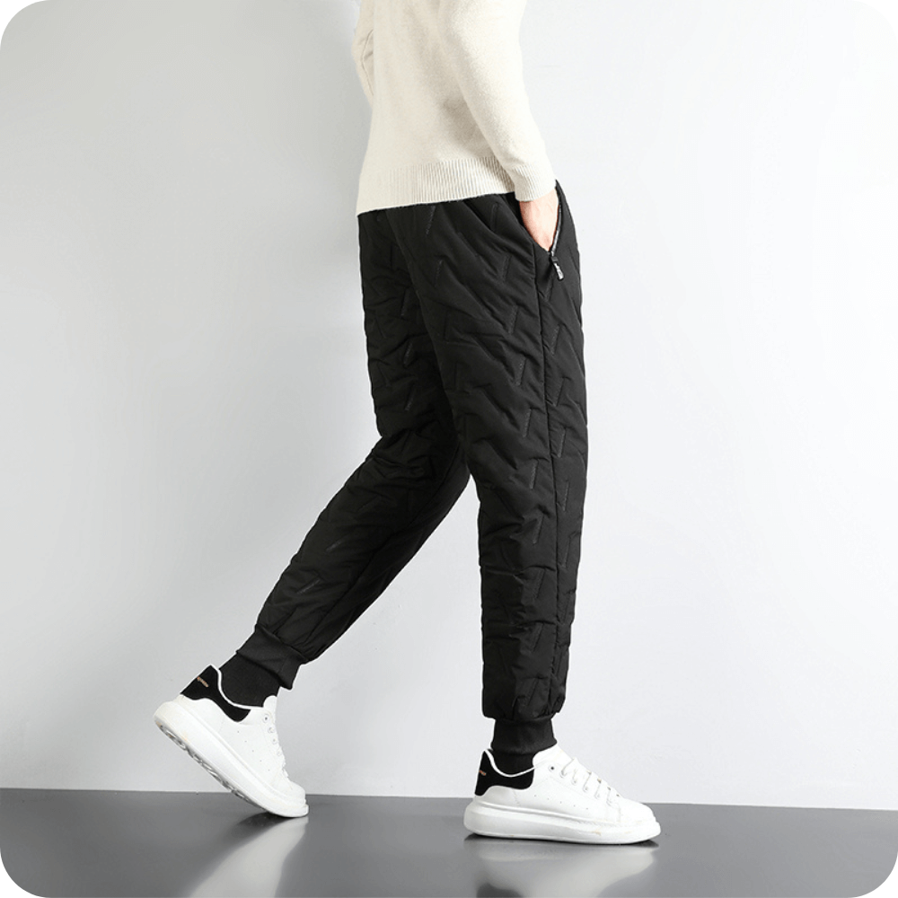 NOUVEAU RICHE Ranches | Winterfütterte Fleecehose mit Elastischem Bund – Warm und Bequem