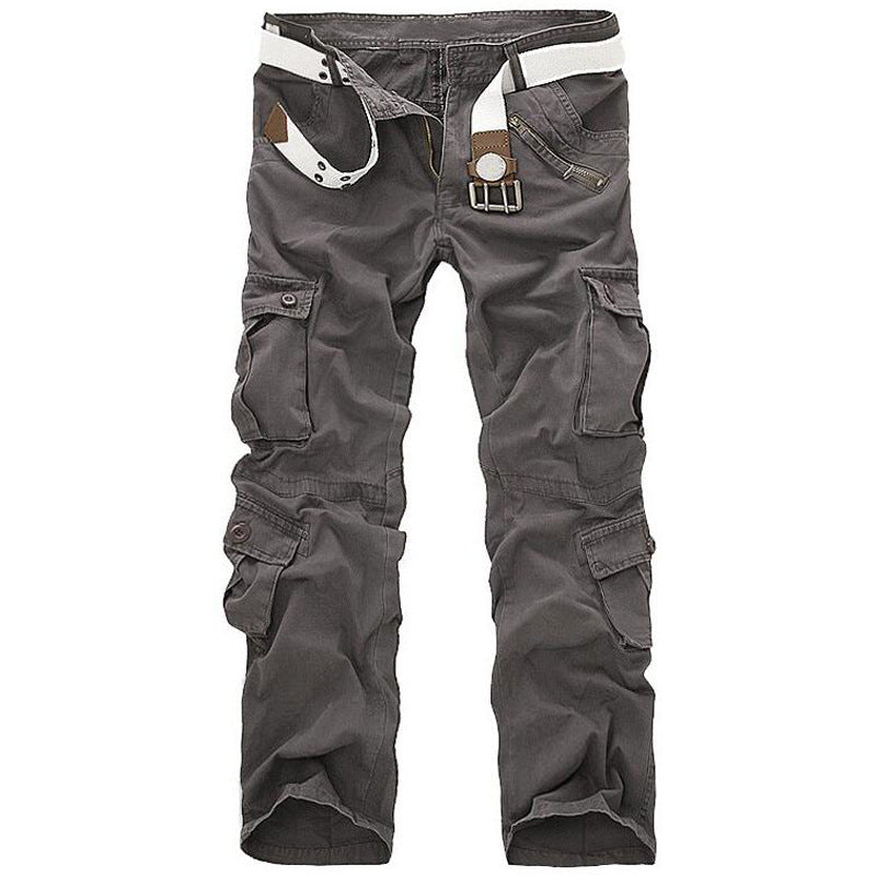 NOUVEAU RICHE Militärische Baggy Hosen Mit 8 Taschen Cargo Hosen Aus 100 Prozent Baumwolle Robuste Und Wasserabweisende Multifunktionale Hosen Für Herren Mit Lockere Passform Und Gerade Beine Grau