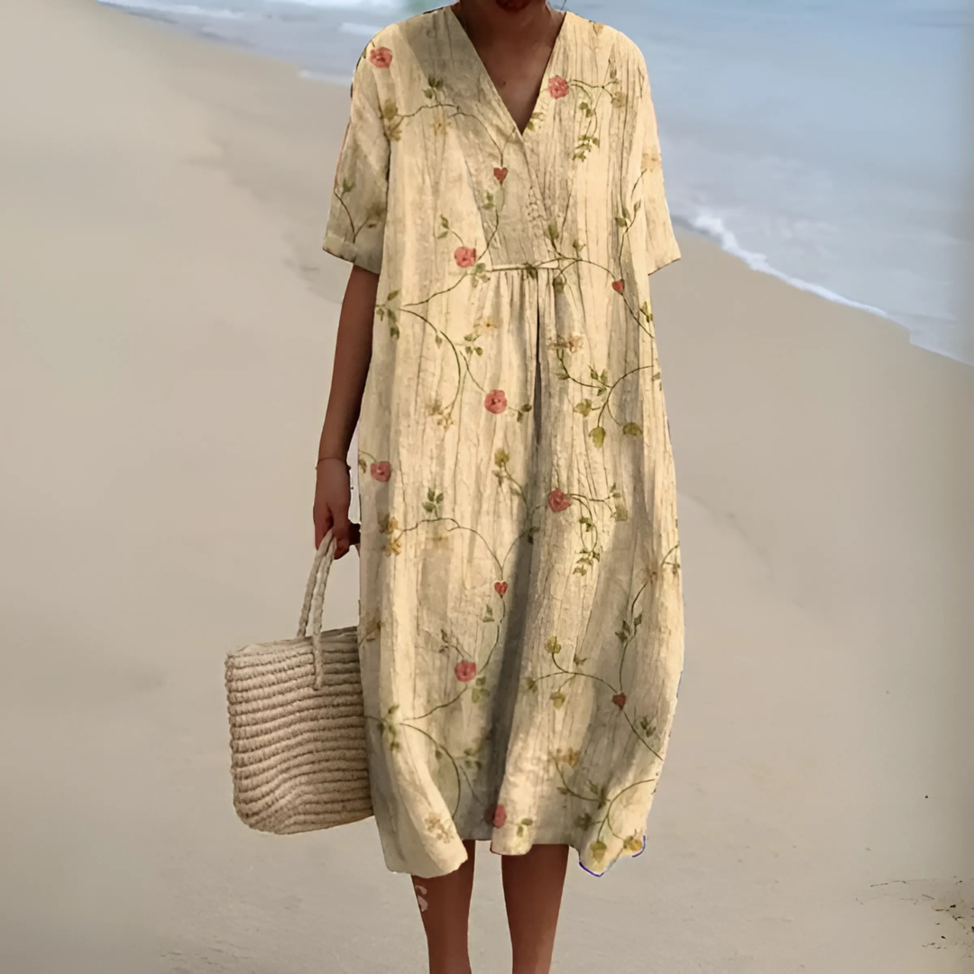 NOUVEAU RICHE Sommerkleid Blumenmuster Weit Geschnitten Leichtes Material Blume 9