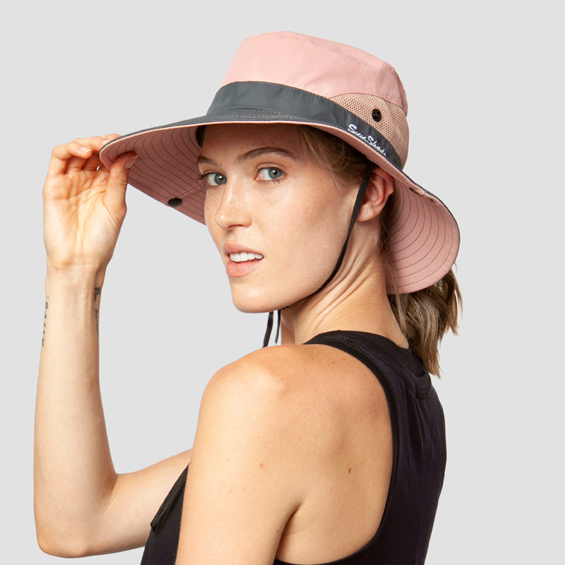 NOUVEAU RICHE Sonnenhut Damen UV Schutz Faltbar Leicht Stilvoll Kompakt