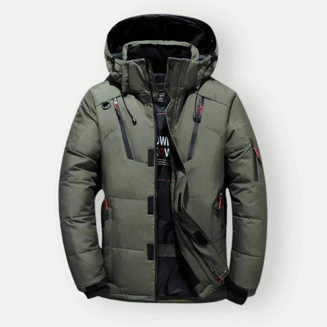 NOUVEAU RICHE Leichte Daunenjacke für Herren mit wasserabweisender Funktion und optimaler Wärmeisolierung Grün