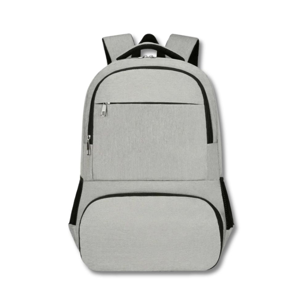 NOUVEAU RICHE Unisex Anti-Diebstahl Reise-Rucksack - Wasserdicht mit isoliertem Lunchfach - Backpack Hellgrau