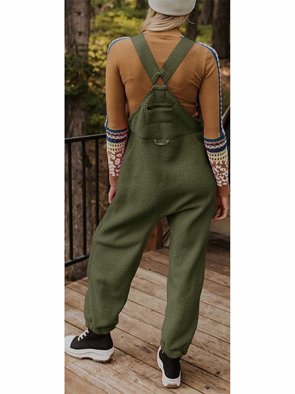 NOUVEAU RICHE Damen Fleece Thermo Overall mit Reißverschlusstaschen