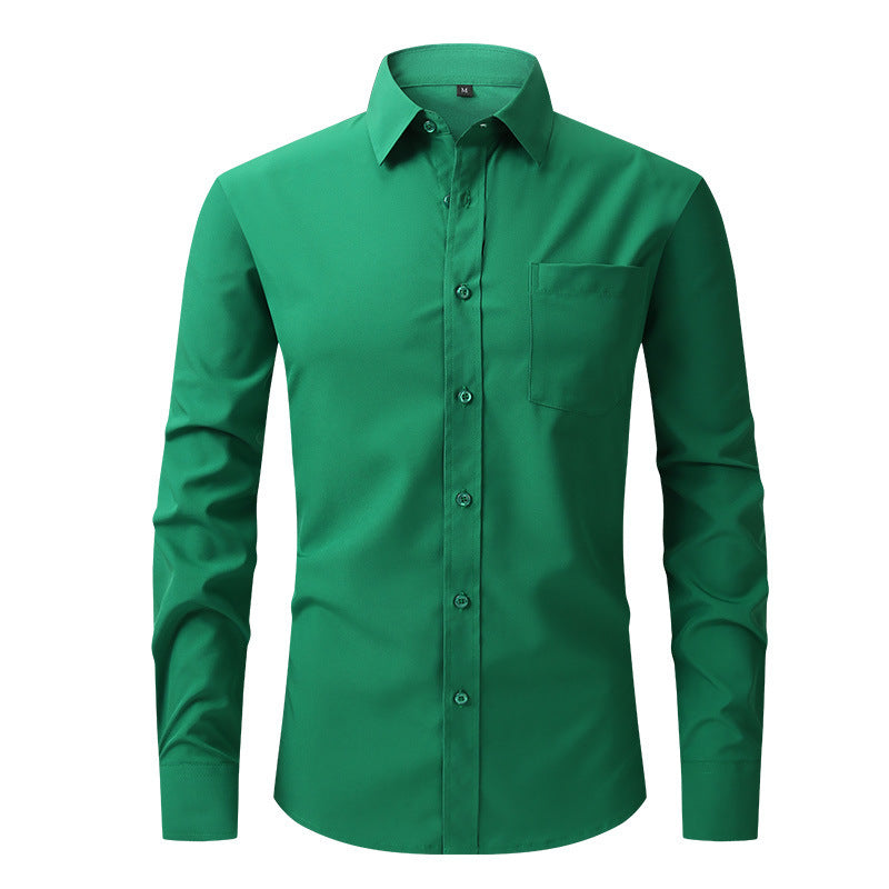 NOUVEAU RICHE Sommerhemd Leichtes Langarm Modern Fit Herren Hellblau W715 Grasgrün