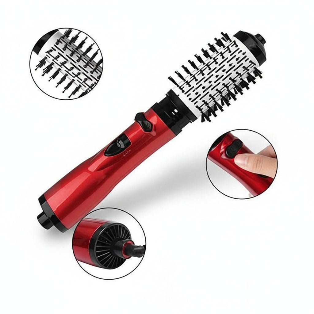 NOUVEAU RICHE 3-in-1 Warmluftbürste – Föhnbürste zum Trocknen, für Volumen & Locken, Ionen-Technologie, 3 Geschwindigkeiten & mehrere Heizstufen