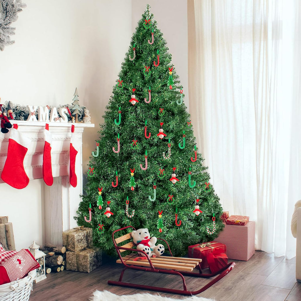 NOUVEAU RICHE Christbaumschmuck Perlenset – Perlen für DIY-Weihnachtsdeko, Kränze, Tannenbäume & Schneemänner, 40-teilig – BeadCraft