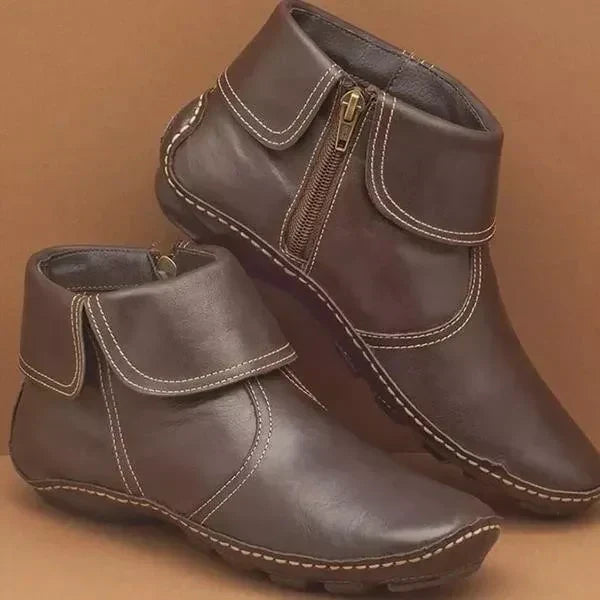 Parsha | Dámske čižmy | Vintage štýl s kontrastným prešívaním