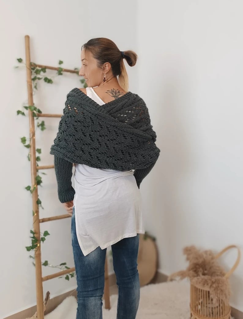 NOUVEAU RICHE Damen Strickschal Bequemer Stil Kuschelige Strickqualität
