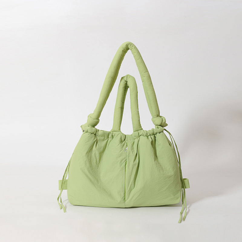 NOUVEAU RICHE Schultertasche Damen Große Alltagstasche Mit Komfortgriffen Hellgrün