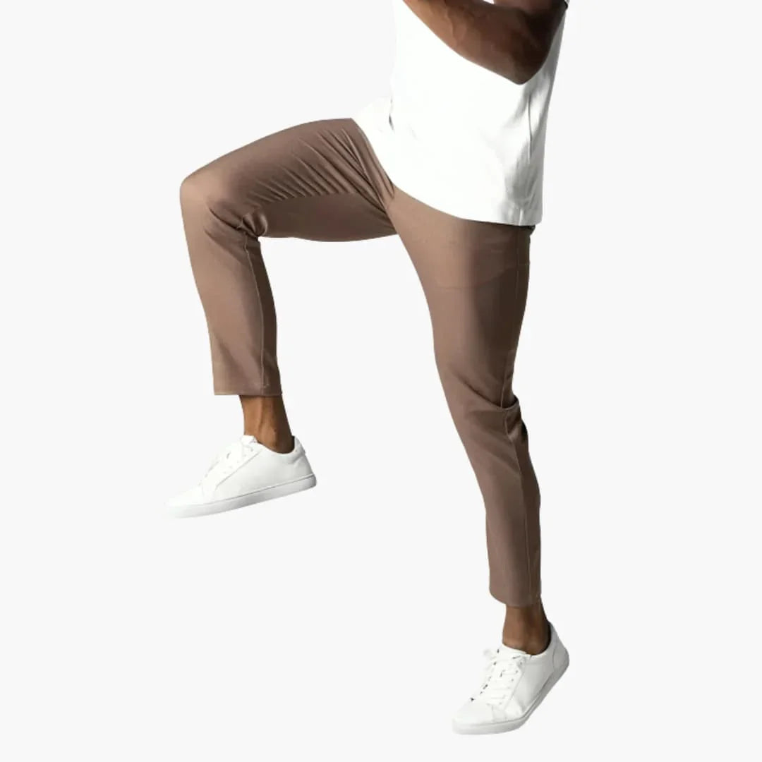 NOUVEAU RICHE Chinohose Elastisch Herren Mit Bund Gerade Beinform