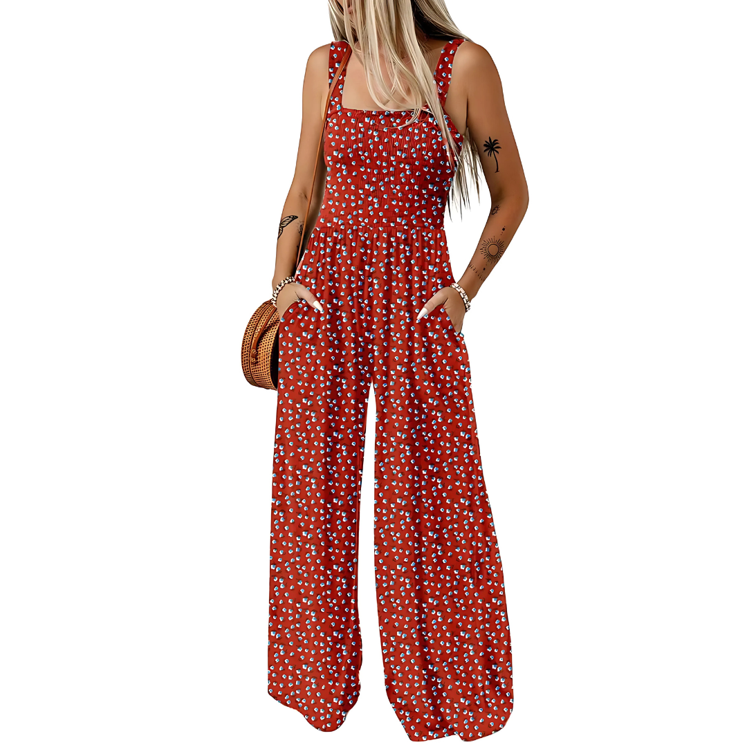 NOUVEAU RICHE Druckkombination Floral Boho Mit Gerafftem Oberteil Himbeere