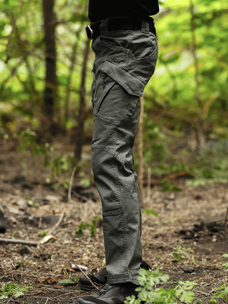 NOUVEAU RICHE Multitaschen Outdoor Gerade Bein Taktische Hose Slim Fit Aus 97 Prozent Baumwolle Mit Stretch Und Atmungsaktivem Stoff Für Herren