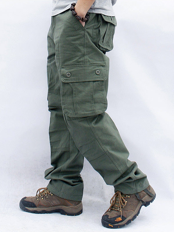 NOUVEAU RICHE Herren Freizeit Cargo-Hose Mit 6 Taschen Für Outdoor Aktivitäten Und Alltag Nutzung Armeegrün