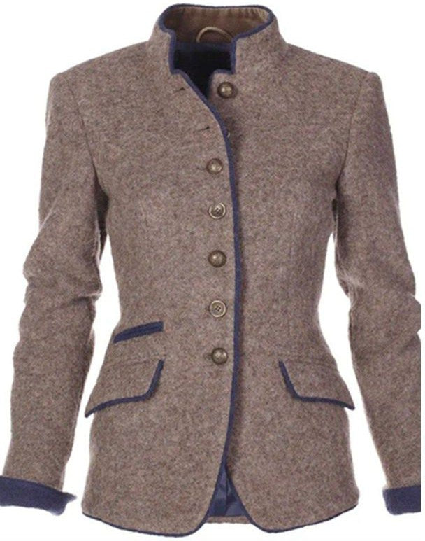 NOUVEAU RICHE Damenjacke Unifarben Elegant Aus Hochwertigem Material