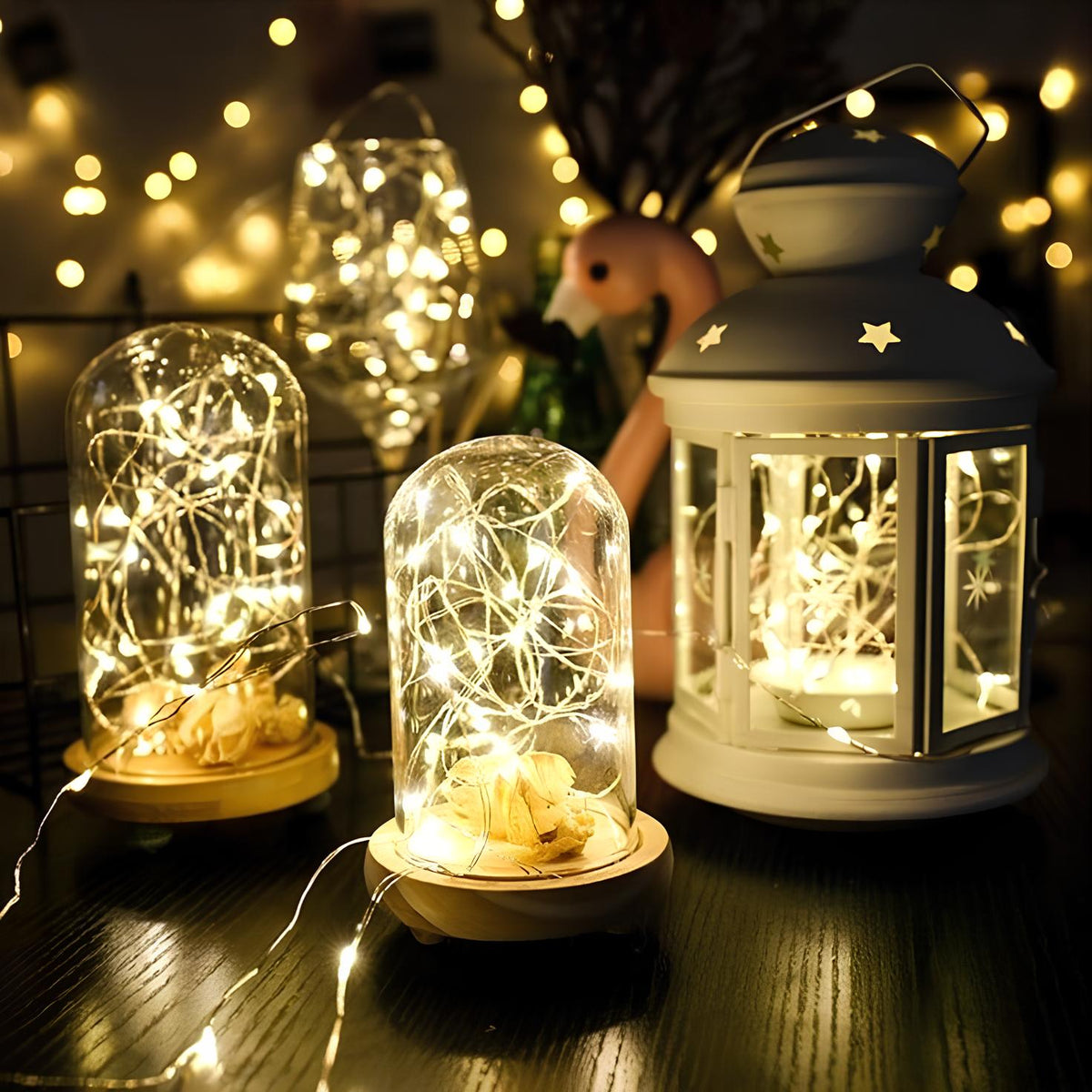 NOUVEAU RICHE Solar Lichterkette Aussen – Wasserdichte IP65 LED-Lichterkette für Garten & Balkon, 5 bis 30 m, 8 Lichtfarben – SoliGlow