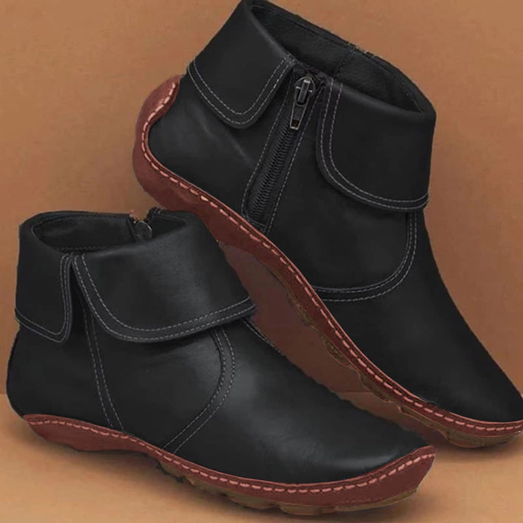 Parsha | Stiefel für Damen | Vintage-Stil mit Kontrastnähten