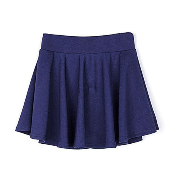NOUVEAU RICHE A-Linien-Plissee-Röcke Mit Elastischer Taille Und Angesetzten Shorts Für Damen Bequeme Und Bewegungsfreundliche Röcke Ideal Gegen Scheuernde Oberschenkel